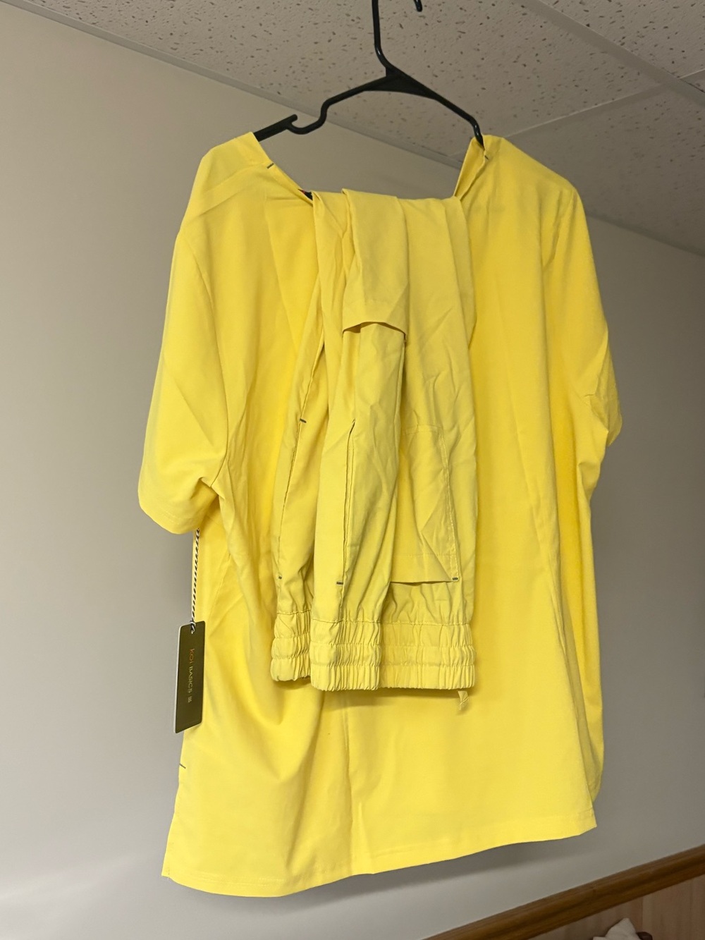 Bright Yellow Two-Piece scrub Set